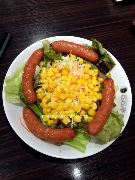 Sausage Salad With Corn @ Curry House Coco Ichibanya, Kyoto